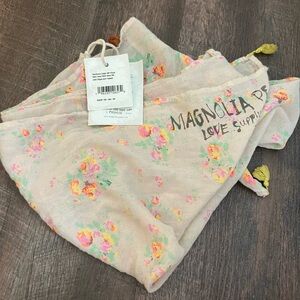 Magnolia Pearl Isla Scarf 150 neon floral with tassels